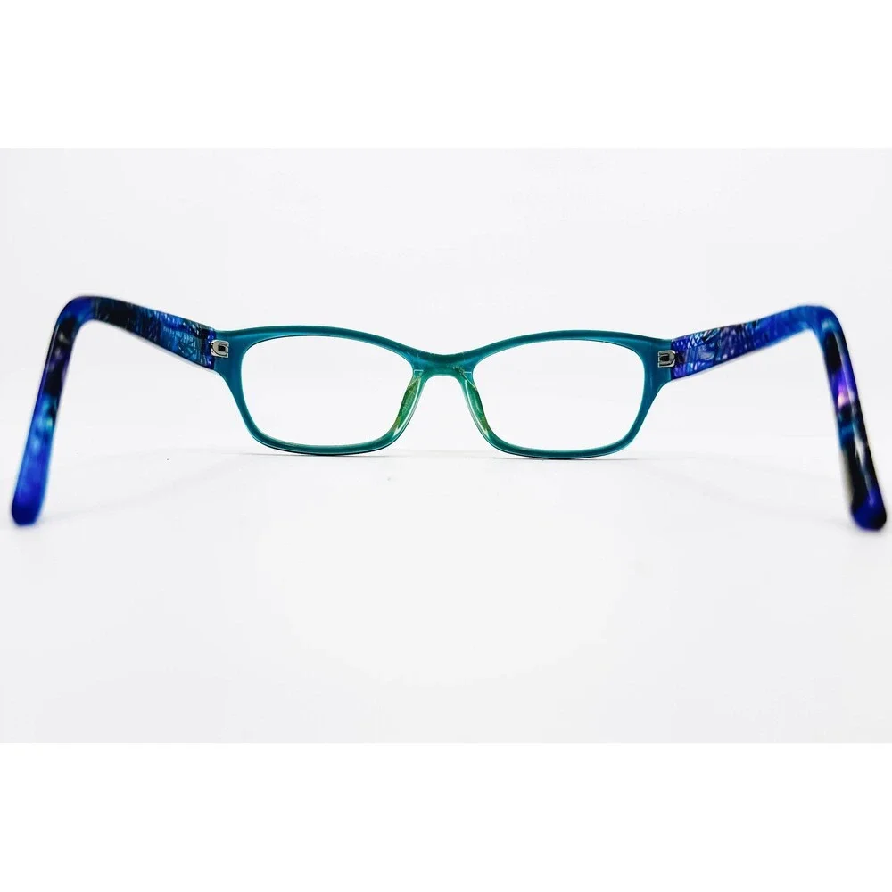 XOXO Eyeglasses Womens Black Blue Fave Rectangular 52-16-135